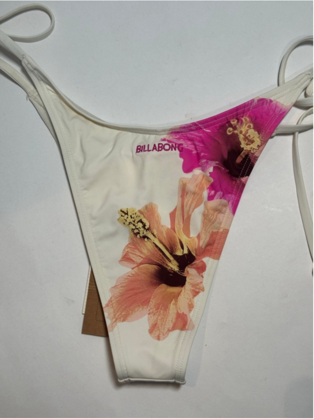 Billabong Sunny Shore Bikini Set Floral NWT S/M Ivory Pink Tropical Swim - Picture 6 of 9